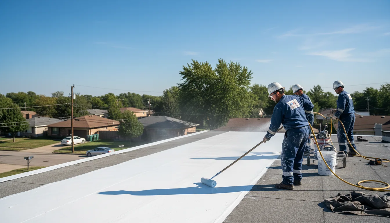 Commercial roof coating in Roanoke, IN near me